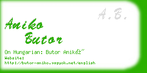 aniko butor business card